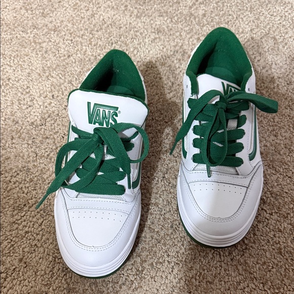 Vans Classic White and Green Sneakers - Picture 6 of 6